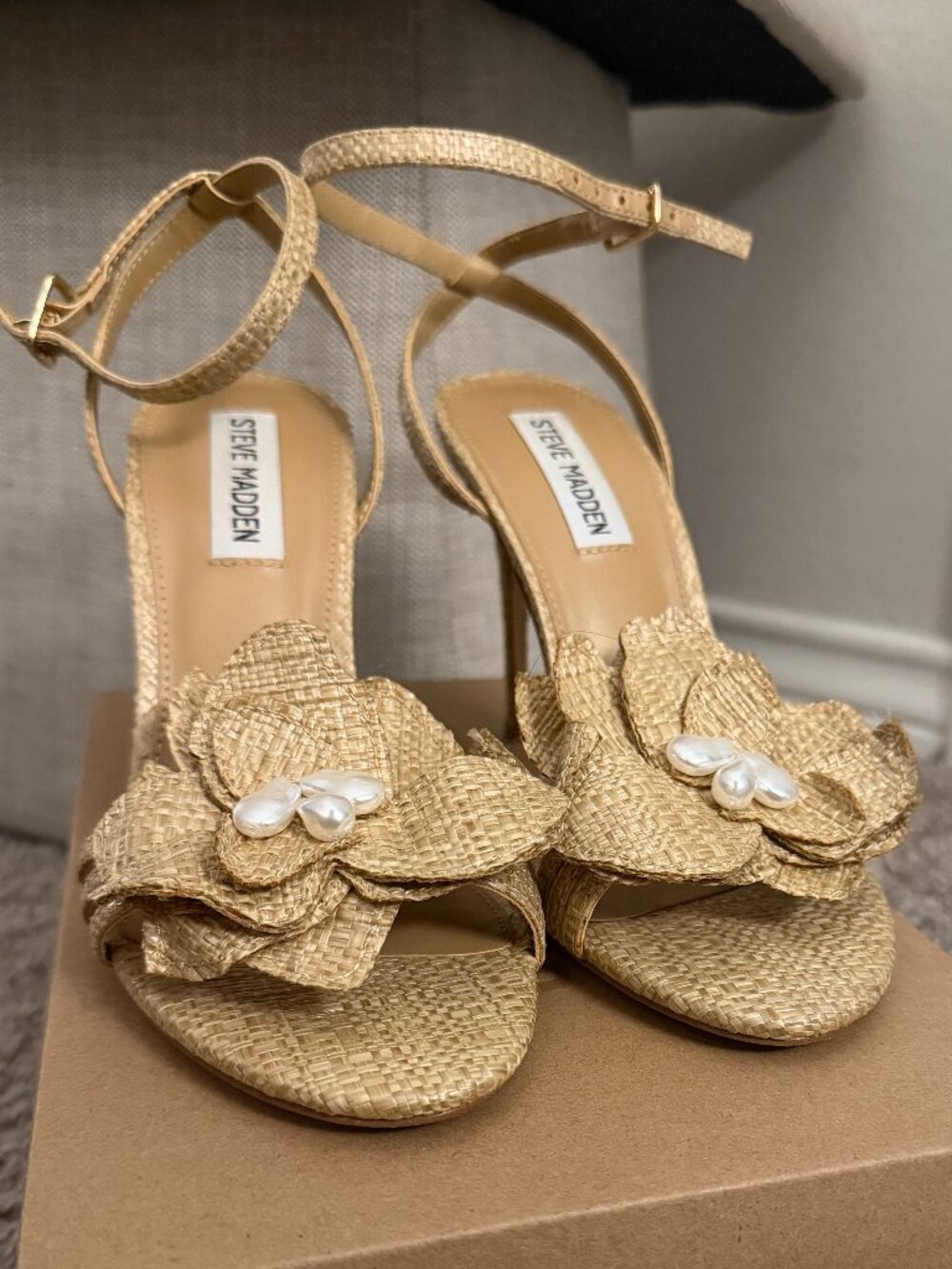 Steve Madden Raffia Strappy Sandals